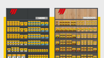 … passt perfekt ins ADLER Shop-Konzept 4.0 und macht die Regale zum ADLER-gelben Blickfang.  | © ADLER